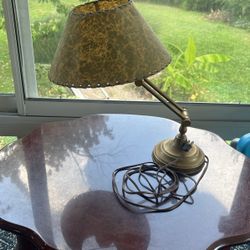 Leviton Adjustable Vintage Antique Desk Lamp With Rustic Shade 