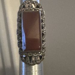 Art Deco Carnelian Ring 