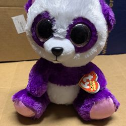  Ty Beanie Boo Plush Stuffed Animal Boom Boom the Panda (Medium Size - 9 inch New with labels and tags  