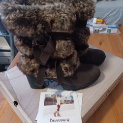 🐻 Bearpaw Bridget Fur Boots Women's Size 9.5 