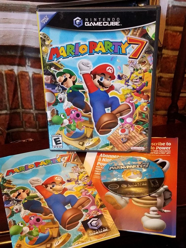 Mario Party 7 Nintendo GameCube Games 2005 Complete Case Disc Manual Video Game