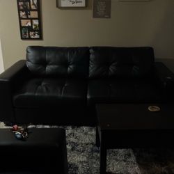 Black Leather Couch
