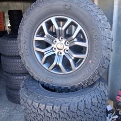 2026 NEW OEM ORIGINAL TAKEOFFS FORD F-150 TREMOR 18 INCH HAVE TPMS SENSORS TIRES GENERAL GRABBER ALL-TERRAIN NEW 100 % $ 1699 