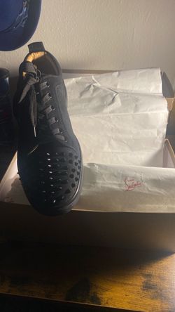 Christian Louboutin Black Spiked Low-Top Sneakers