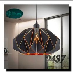 Omgomne 11.8" Industrial Black Pendant Light – Metal Dome Hanging Light for Kitchen Island
