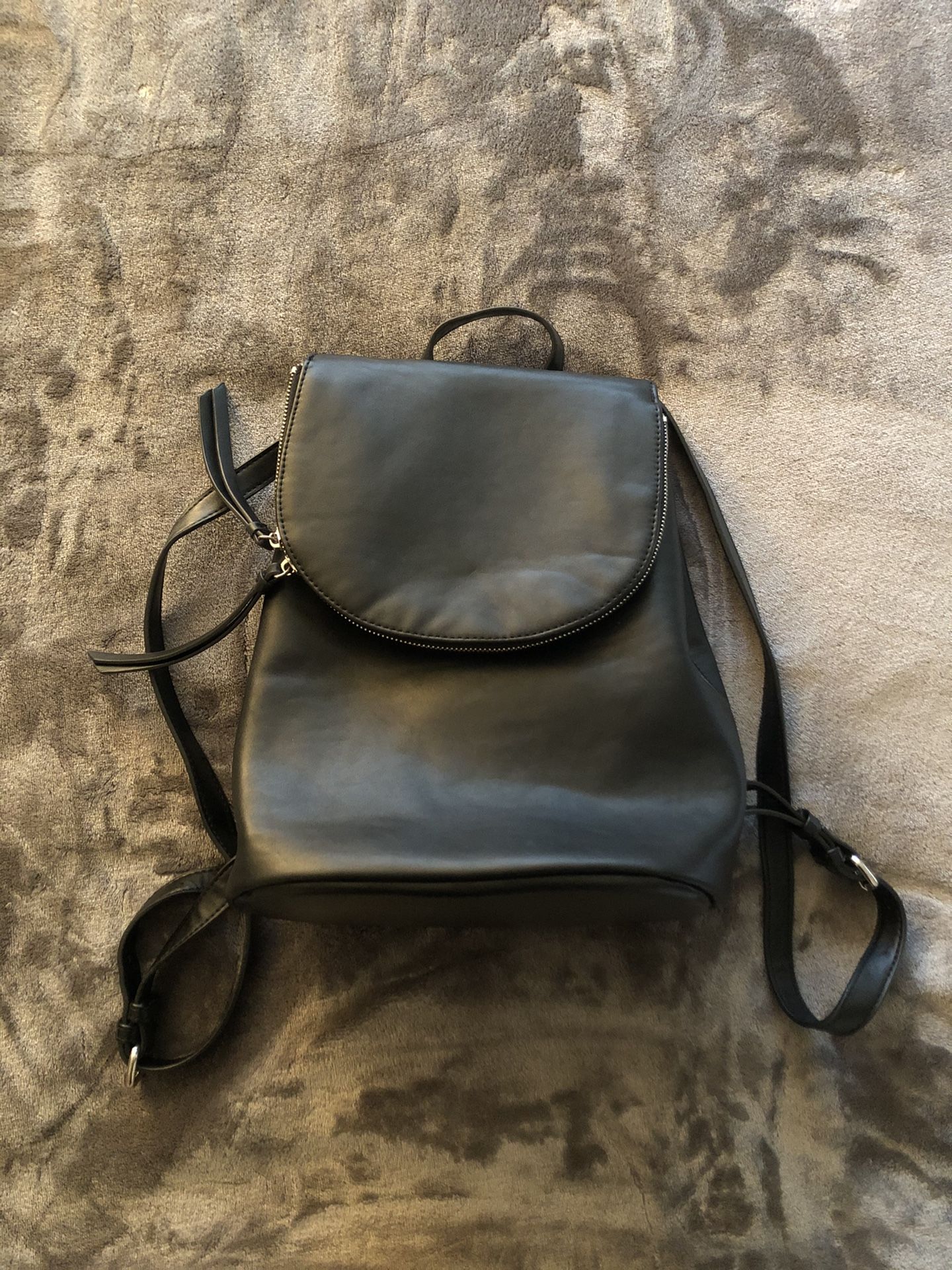 Black mini backpack