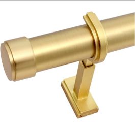 Luxury Gold Curtain  Rod 1 ¼” Rod 9 foot Fixed Length