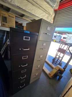 2 Metal file cabinets