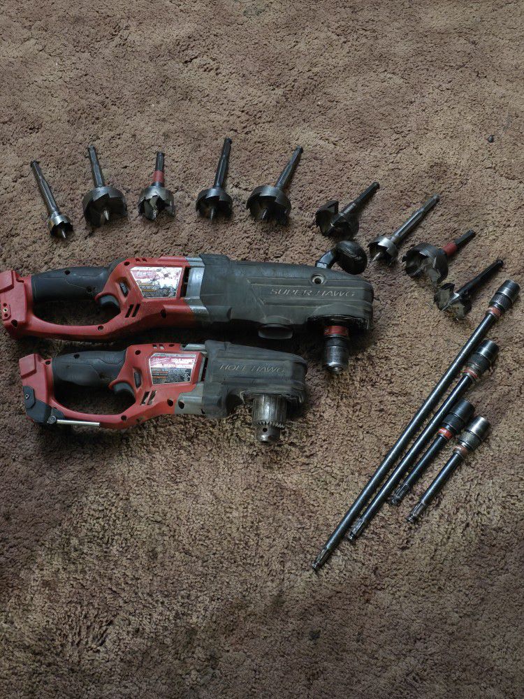 Milwaukee Brand Right Angle Drills Plus Attachments 