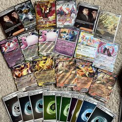 Huge Pokemon Lot Bundle 552 Cards Mix EX 151 Surging Sparks Holo Collection LOOK Sleeved Booster Sealed Display Protector