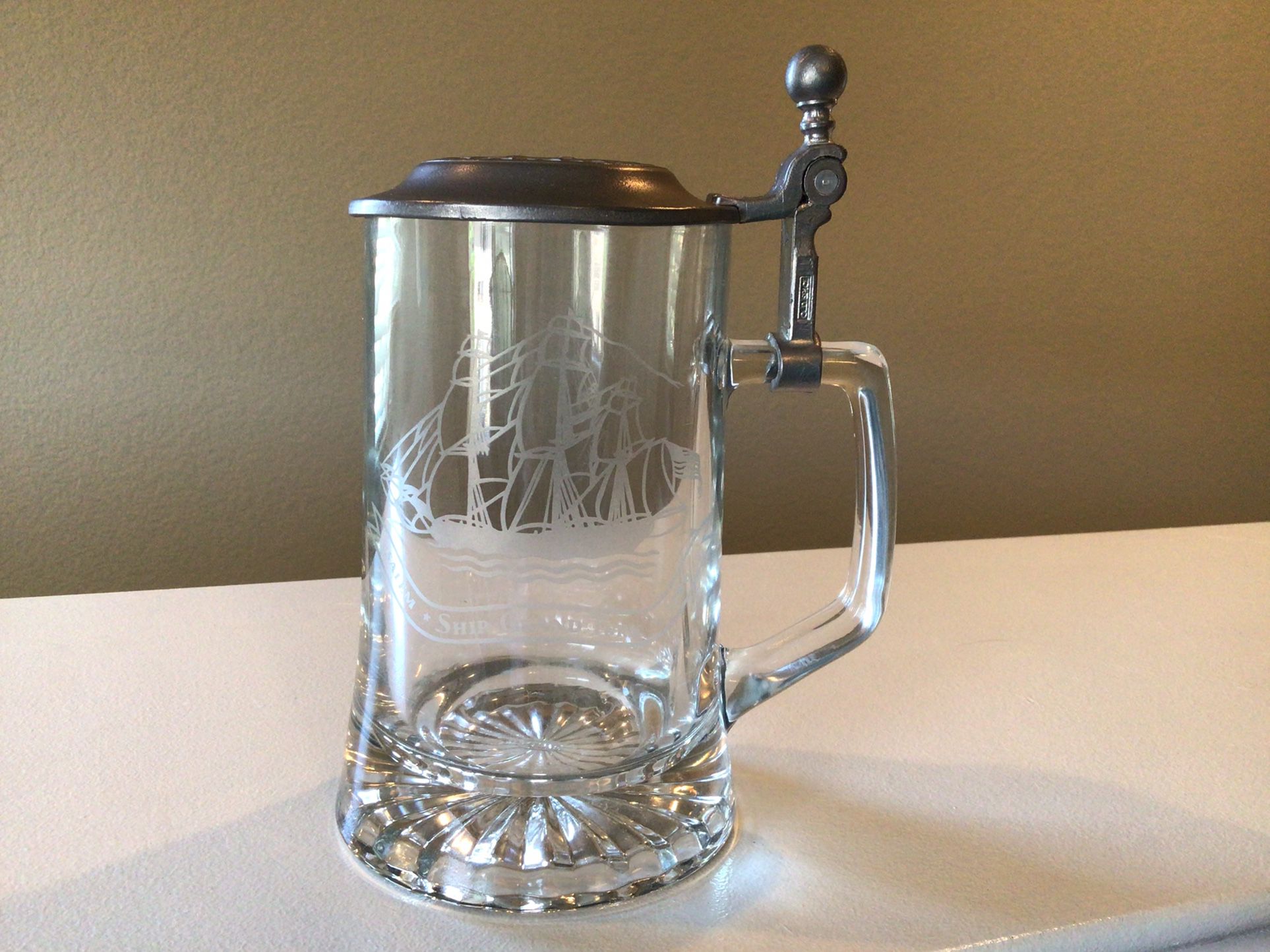 Alwe Old Spice Beer Stein With Pewter Lid 