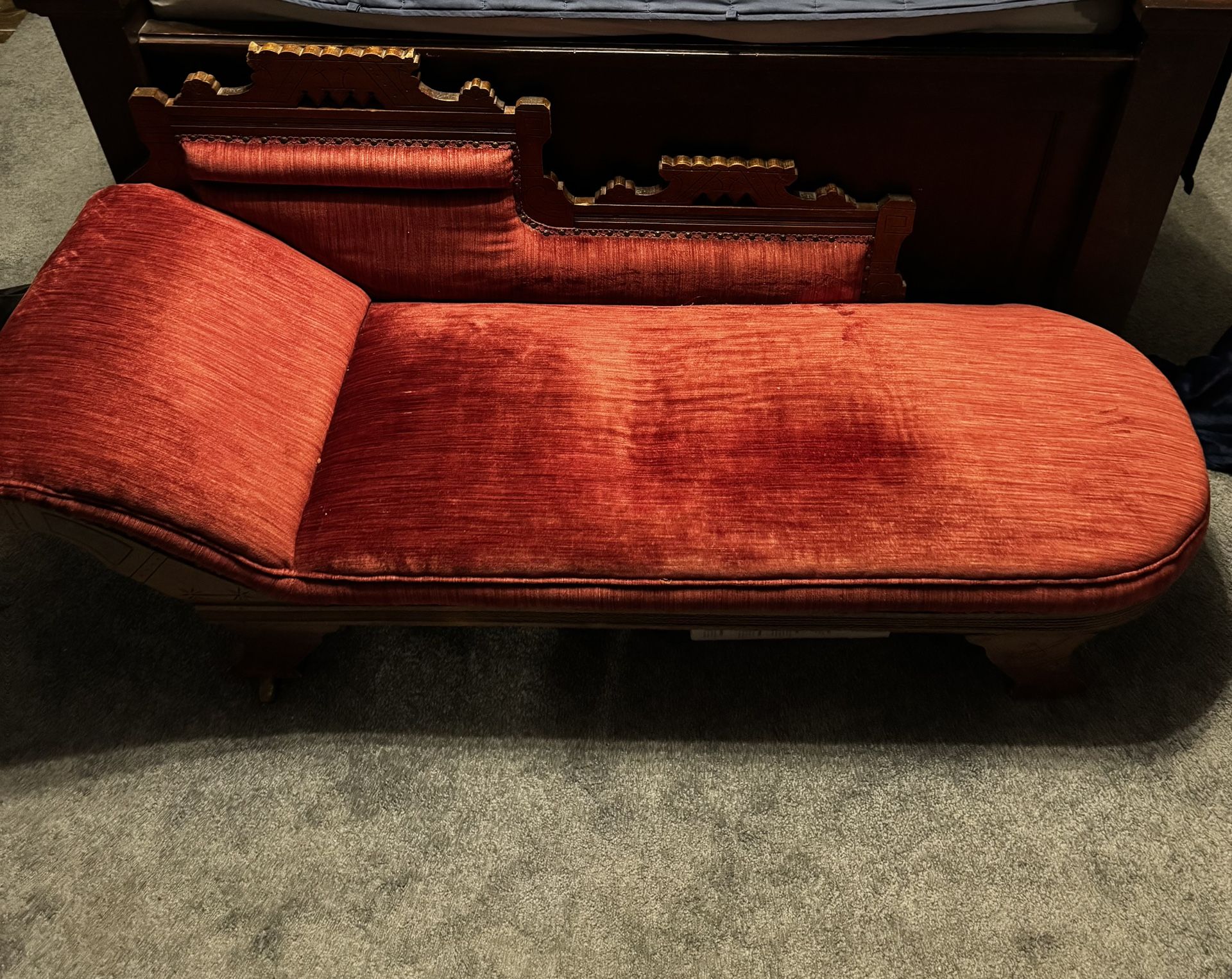 Red Fainting Couch