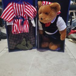 New Teddy Bear Clothes Passport In Suitcase 