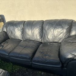 Black Leather Couch Free