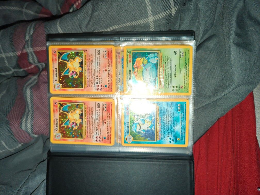 Vintage Holo Pokemon Cards 2 Charizard And 3 1st Edition machamps