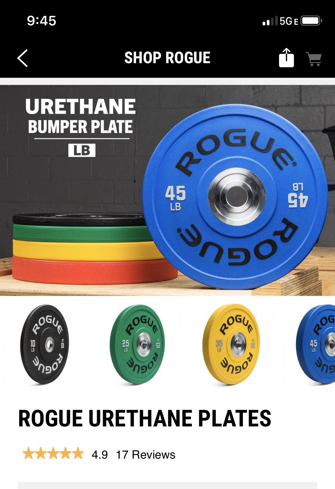 Rogue urethane bumper plates