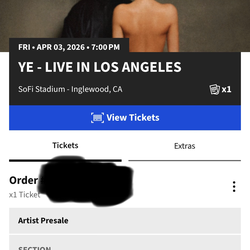Kanye @ Sofi 4/3/26