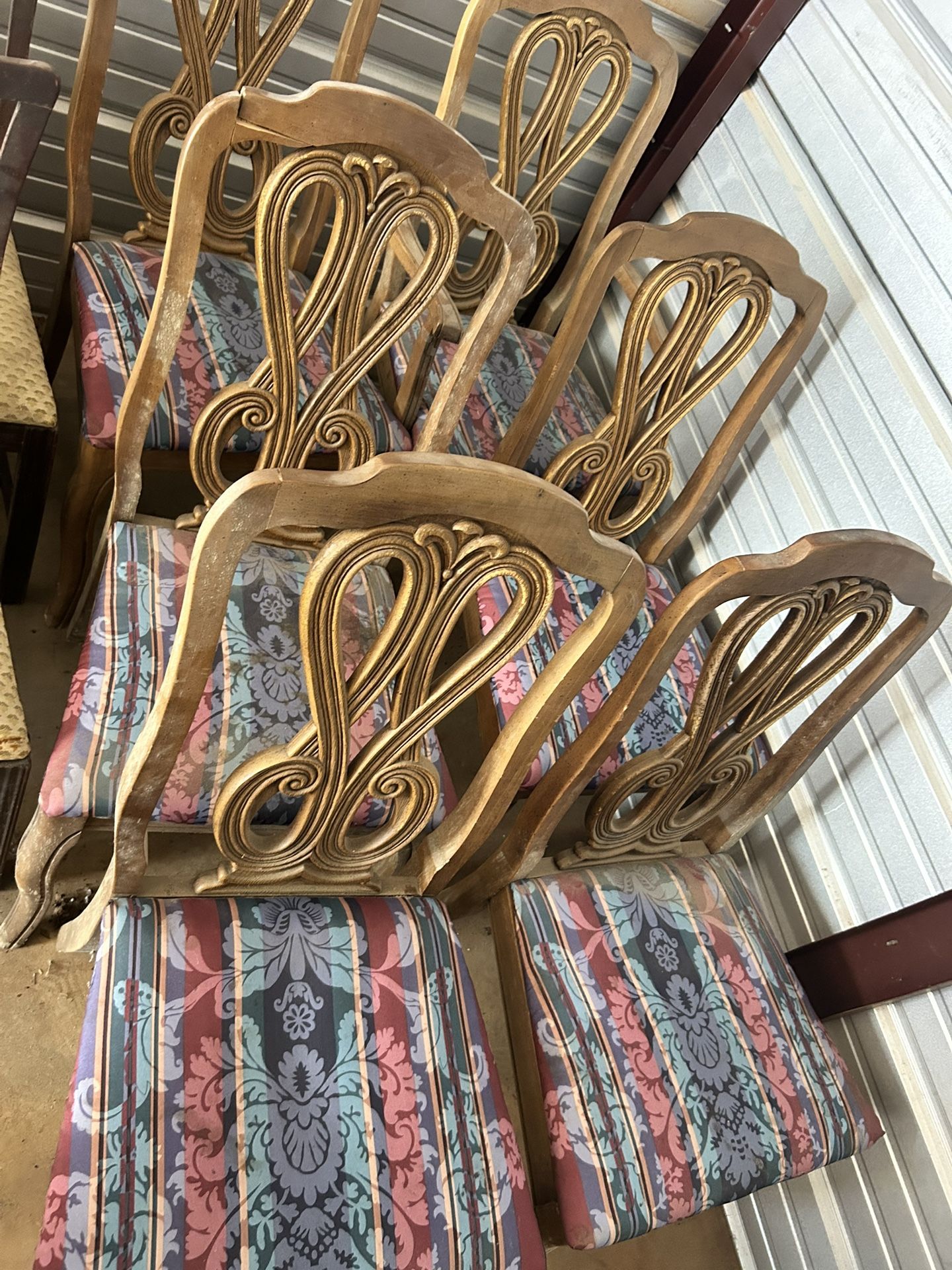Set Of Six Antique Dining Chairs