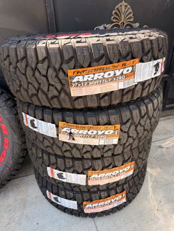 37x12.50r17 Arroyo RT nuevas con 50,000 millas de garantía las 4