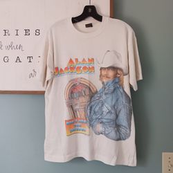 Rare 90s Alan Jackson "Dont Rock JUKEBOX " Band Tshirt Single Stitch USA. LG