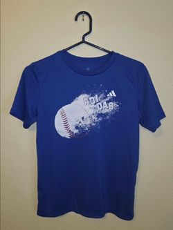 Adidas - Aeroready - Performance Shirt - Baseball Graphic - Boys - Medium - Short Sleeve - Polyester - Blue