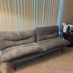 Dark Grey Futon Sofa Bed 75 inch long