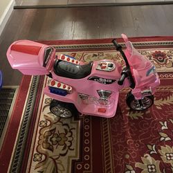 battery operated motorcycle with storage 