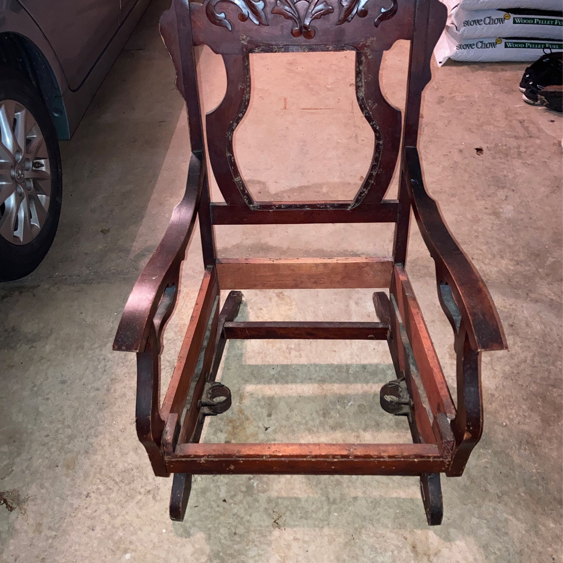 Antique Victorian Rocking Chair Frame