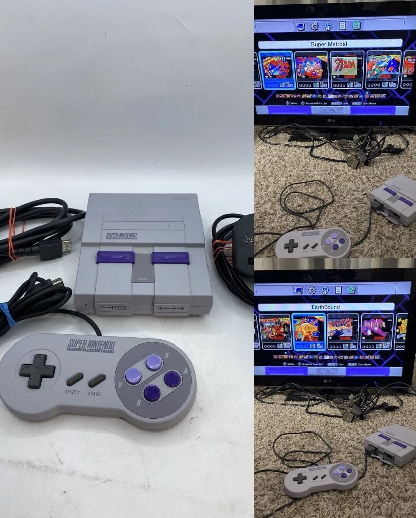 Super Nintendo Classic Edition SNES Earthbound Metroid Mana Contra Mario DK OEM 