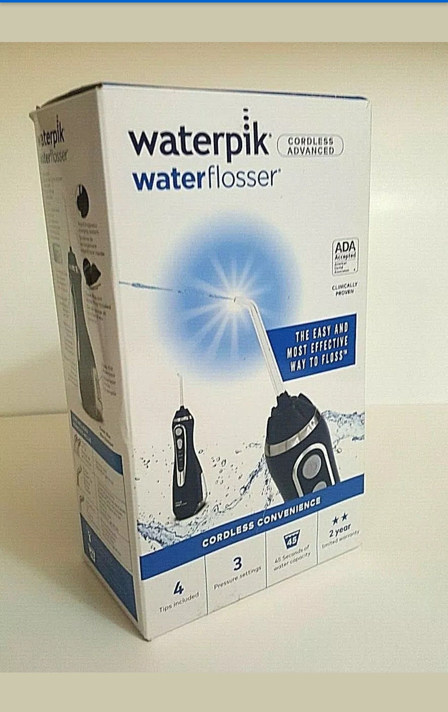 Waterpik Cordless Advanced Water Flosser Classic Blue WP-563CD
