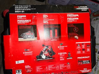 Milwaukee M18 FUEL 18V Lithium-Ion Brushless Cordless 6-1/2 in. Plunge Track Saw PACKOUT Kit with One 6.0 Ah Battery