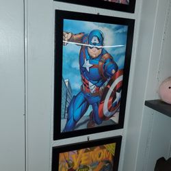 3D Caption America Poster 