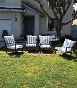 Aluminum patio chairs oversized deep seating aluminum patio chair set brand new high quality cushions ☑️🆕🛺🚚🆕
