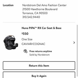 Nuna Pipa RX Car Seat and Base