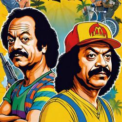 Vintage Style Cheech And Chong Art Print