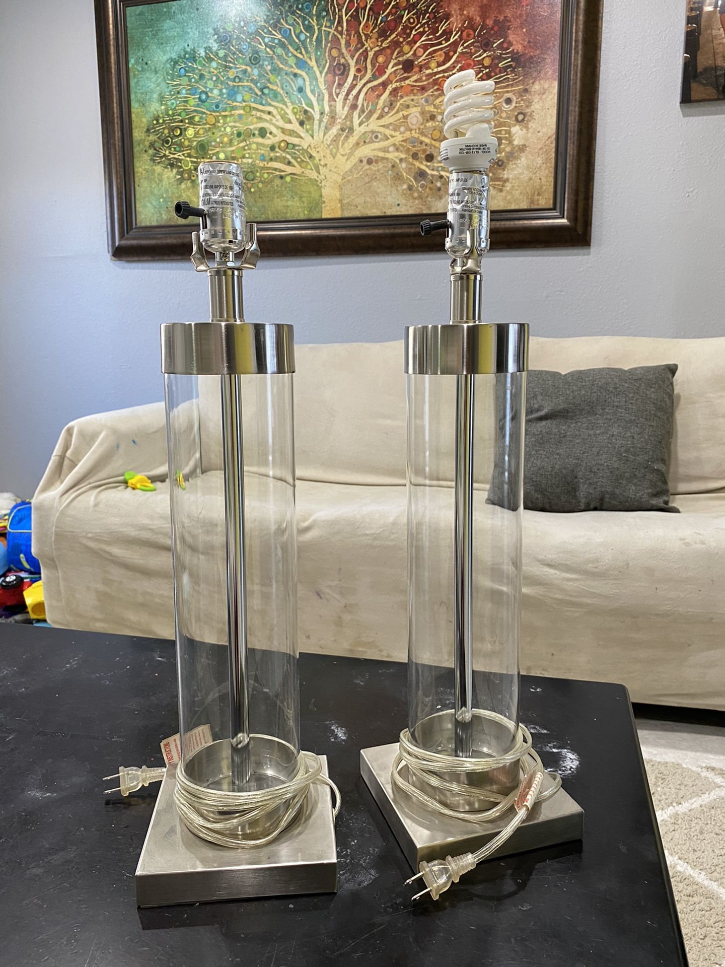 Clear Glass Cylinder Lamps