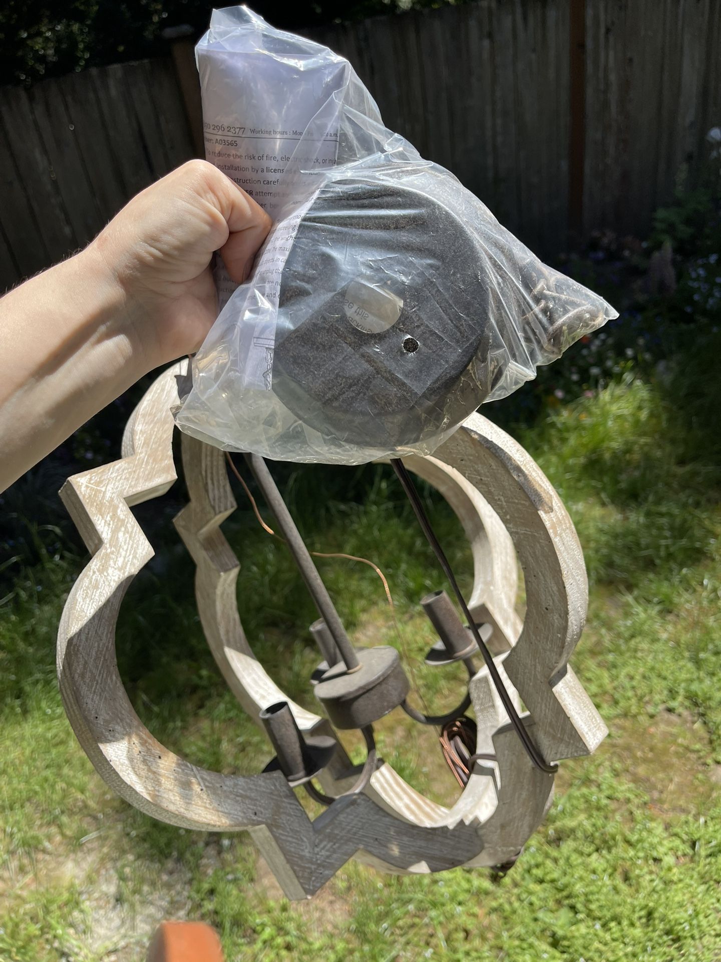 Rustic Wood Ceiling Light