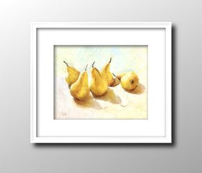 Oil Original Pears Painting 
