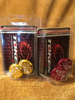 2 x Token MTX/BMX Gold/ Red End Plugs