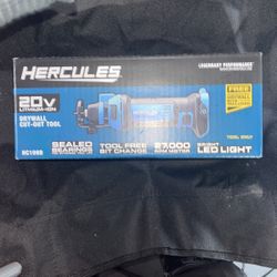 Hercules HC109B, 20V Lithium-Ion Cordless Drywall Cut-Out Tool (Tool Only) New