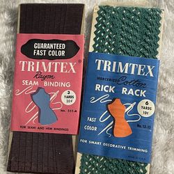 Two Packs Pf Vintage Trimtex Sewing Materials 