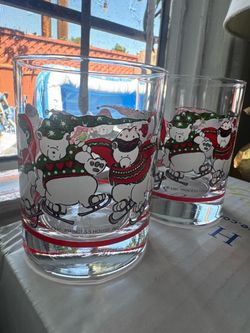 Princess house Xmas glasses 2pcs
