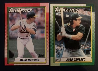 1990 Topps "Bash Brothers" Baseball Cards (Canseco & McGwire)