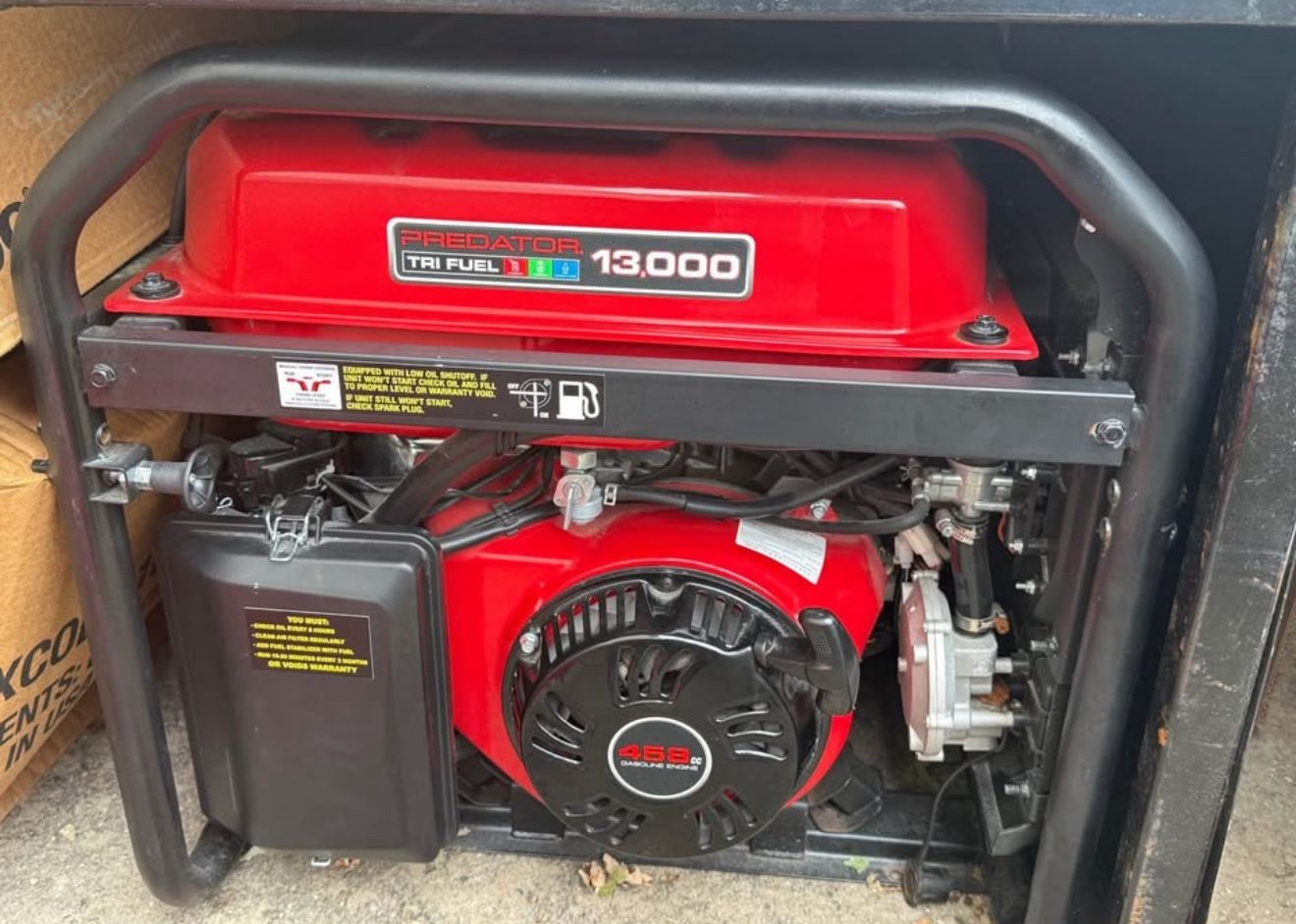 PREDATOR 13,000 Watt Tri-Fuel Portable Generator