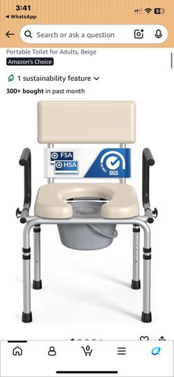 Portable toilet for adults