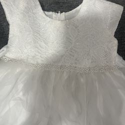 Infant Baptism Dress White Size 9-12 Months