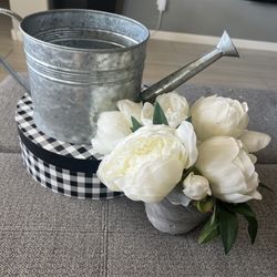 Galvanized Metal Working Watering Can (15X7X6) Decorative Or For Garden Use