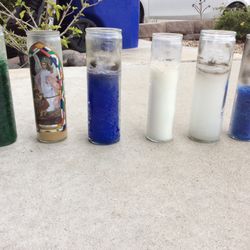 Glass Pillar Candles - 6