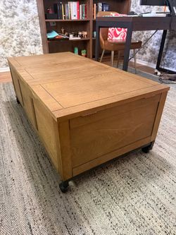 Coffee Table (Storage & Wheels)