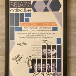 Signed, Framed SF Jazz Collective Concert Poster 